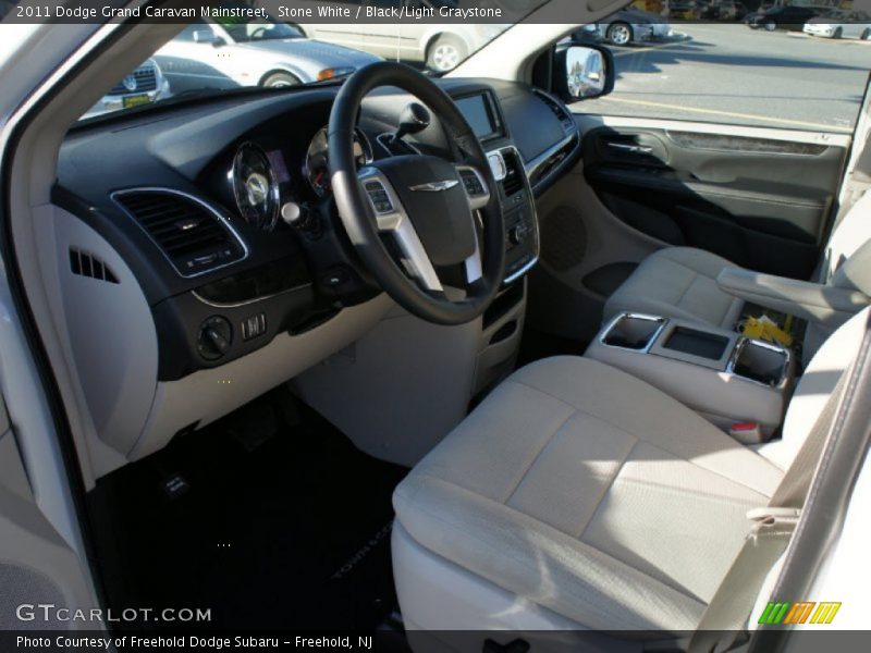 Stone White / Black/Light Graystone 2011 Dodge Grand Caravan Mainstreet