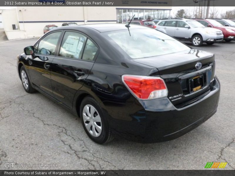 Obsidian Black Pearl / Ivory 2012 Subaru Impreza 2.0i 4 Door