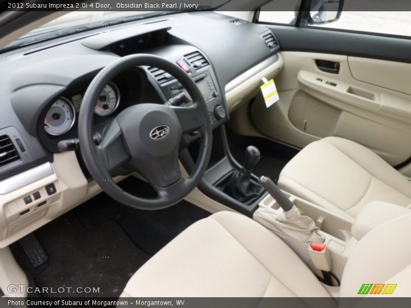 Obsidian Black Pearl / Ivory 2012 Subaru Impreza 2.0i 4 Door