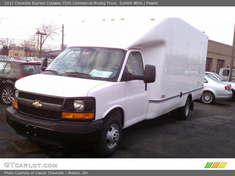 Summit White / Pewter 2012 Chevrolet Express Cutaway 3500 Commercial Moving Truck