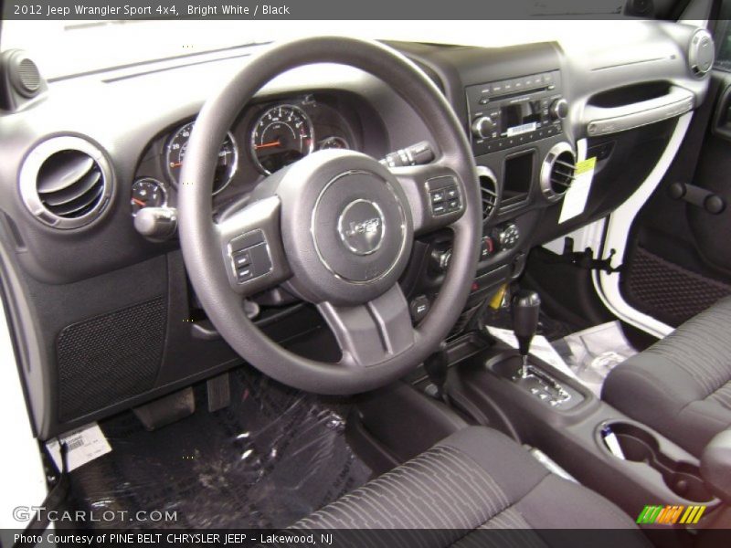 Bright White / Black 2012 Jeep Wrangler Sport 4x4