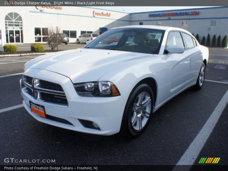 Bright White / Black/Light Frost Beige 2011 Dodge Charger Rallye