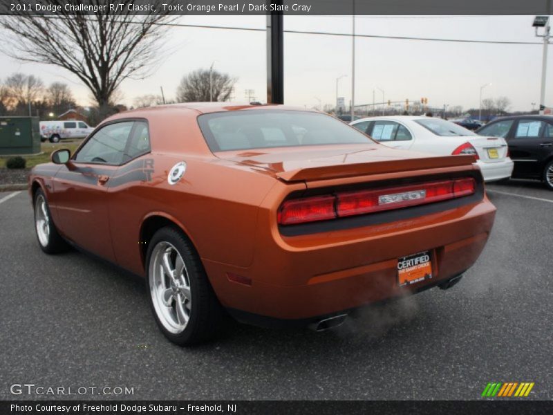 Toxic Orange Pearl / Dark Slate Gray 2011 Dodge Challenger R/T Classic