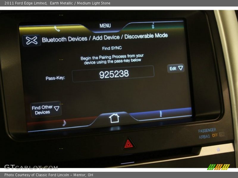 Earth Metallic / Medium Light Stone 2011 Ford Edge Limited