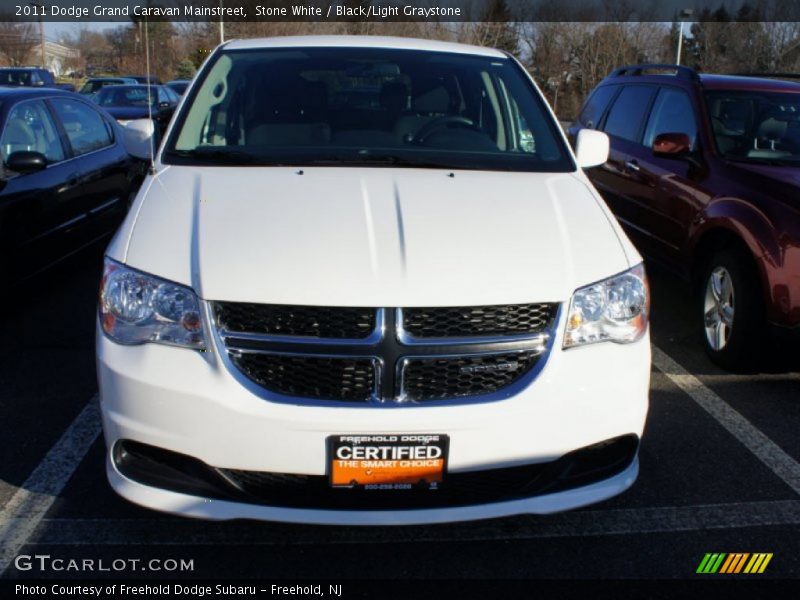 Stone White / Black/Light Graystone 2011 Dodge Grand Caravan Mainstreet