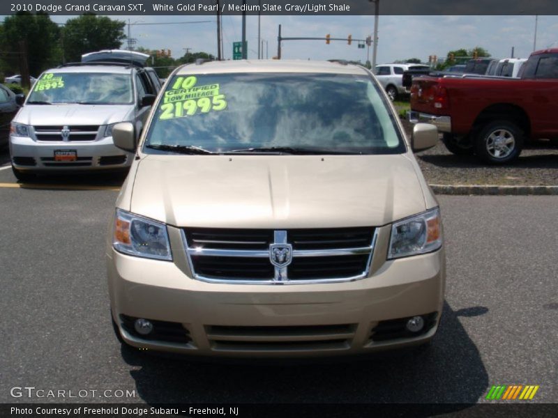 White Gold Pearl / Medium Slate Gray/Light Shale 2010 Dodge Grand Caravan SXT