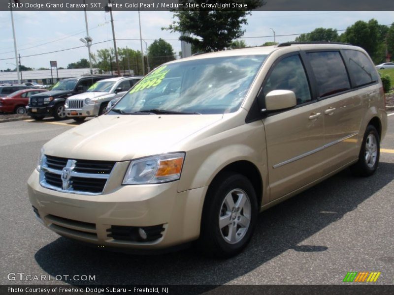 White Gold Pearl / Medium Slate Gray/Light Shale 2010 Dodge Grand Caravan SXT