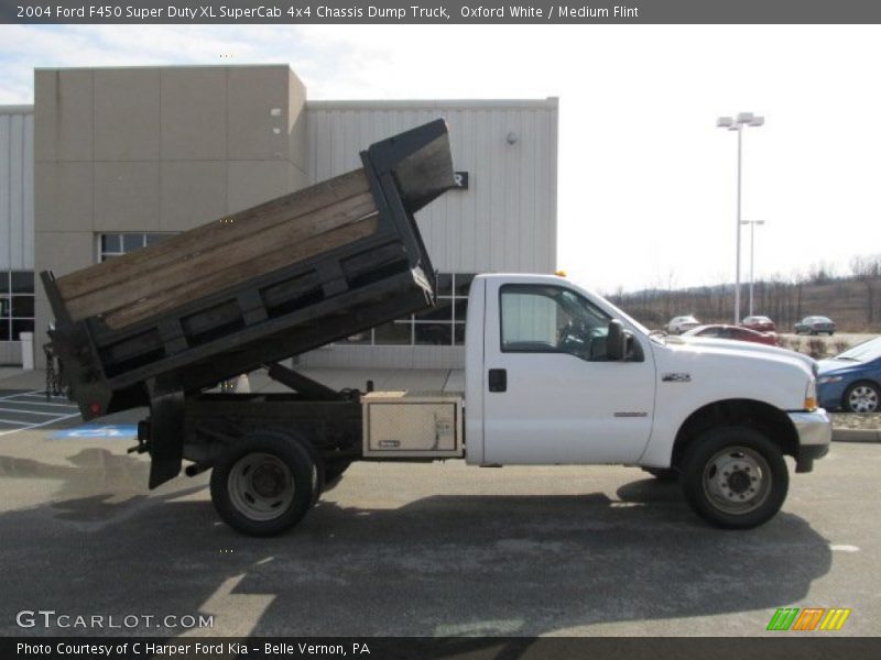 Oxford White / Medium Flint 2004 Ford F450 Super Duty XL SuperCab 4x4 Chassis Dump Truck