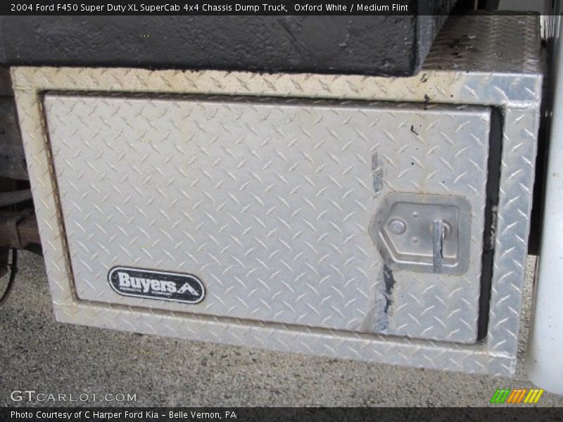 Oxford White / Medium Flint 2004 Ford F450 Super Duty XL SuperCab 4x4 Chassis Dump Truck