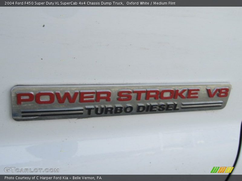 Oxford White / Medium Flint 2004 Ford F450 Super Duty XL SuperCab 4x4 Chassis Dump Truck