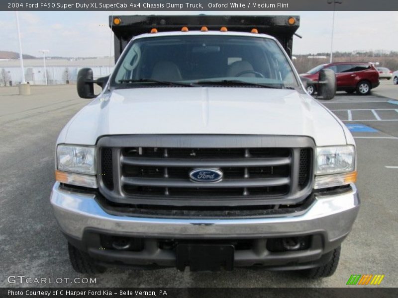 Oxford White / Medium Flint 2004 Ford F450 Super Duty XL SuperCab 4x4 Chassis Dump Truck