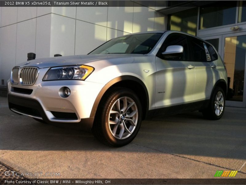 Titanium Silver Metallic / Black 2012 BMW X5 xDrive35d