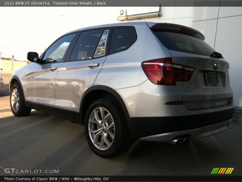 Titanium Silver Metallic / Black 2012 BMW X5 xDrive35d