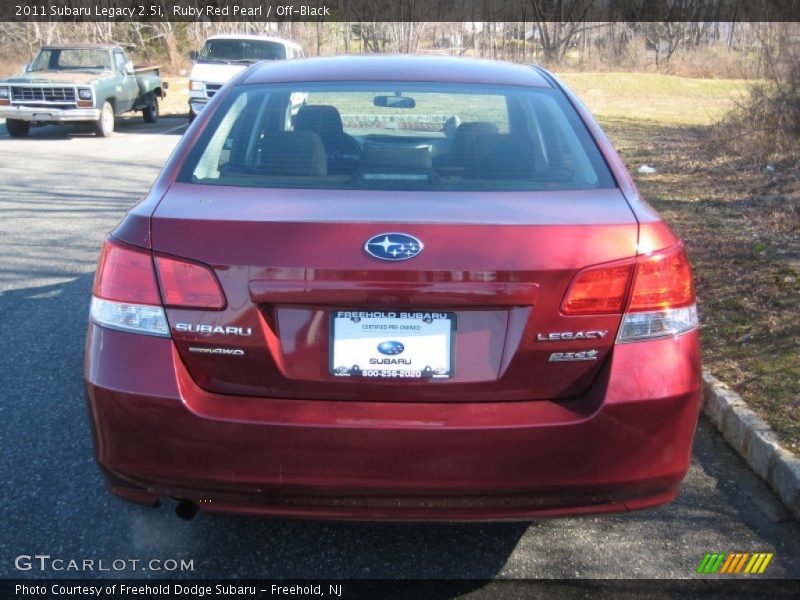 Ruby Red Pearl / Off-Black 2011 Subaru Legacy 2.5i