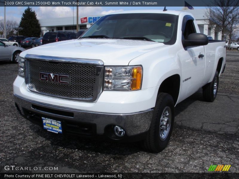 Summit White / Dark Titanium 2009 GMC Sierra 2500HD Work Truck Regular Cab 4x4