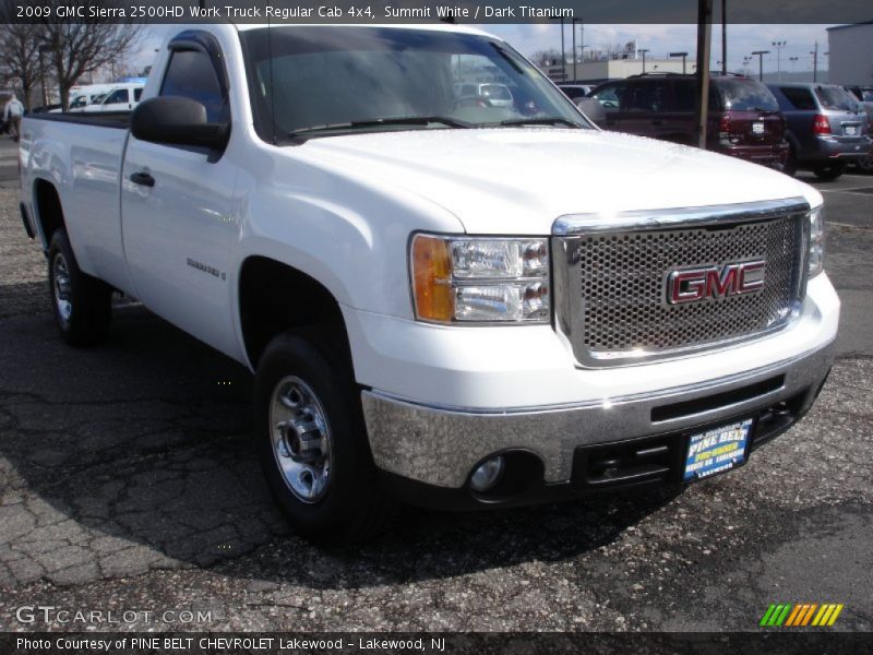 Summit White / Dark Titanium 2009 GMC Sierra 2500HD Work Truck Regular Cab 4x4
