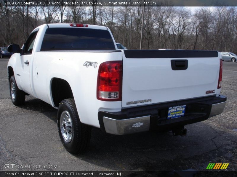 Summit White / Dark Titanium 2009 GMC Sierra 2500HD Work Truck Regular Cab 4x4