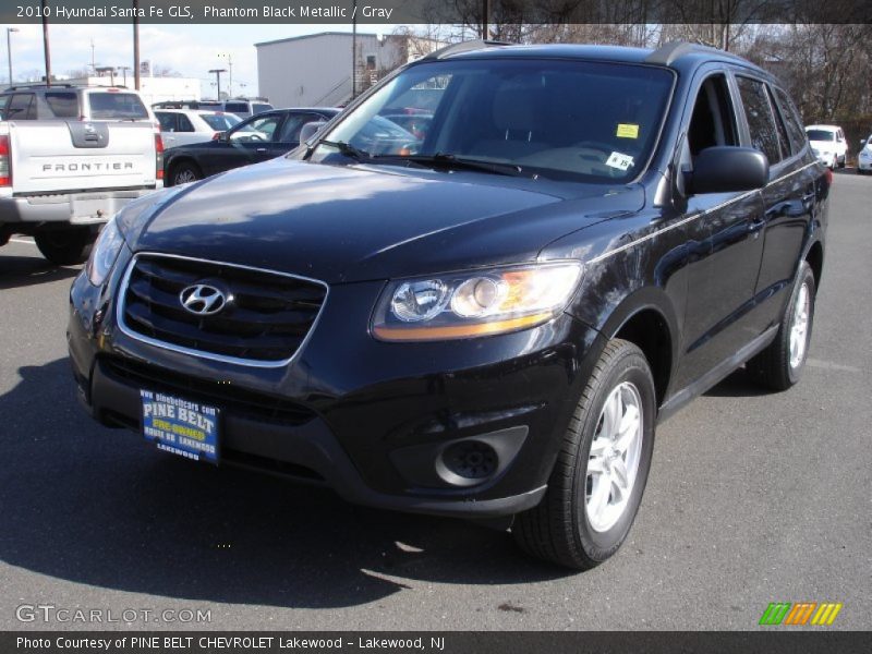 Phantom Black Metallic / Gray 2010 Hyundai Santa Fe GLS