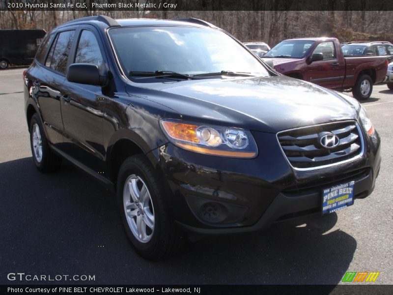 Phantom Black Metallic / Gray 2010 Hyundai Santa Fe GLS
