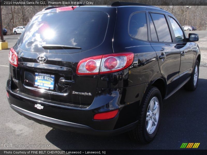 Phantom Black Metallic / Gray 2010 Hyundai Santa Fe GLS