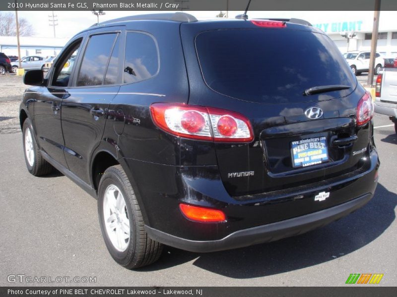 Phantom Black Metallic / Gray 2010 Hyundai Santa Fe GLS