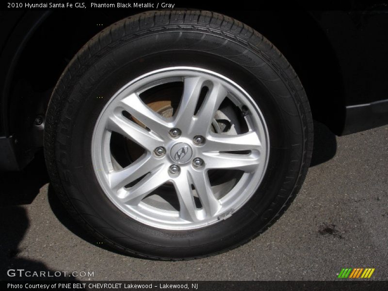 Phantom Black Metallic / Gray 2010 Hyundai Santa Fe GLS