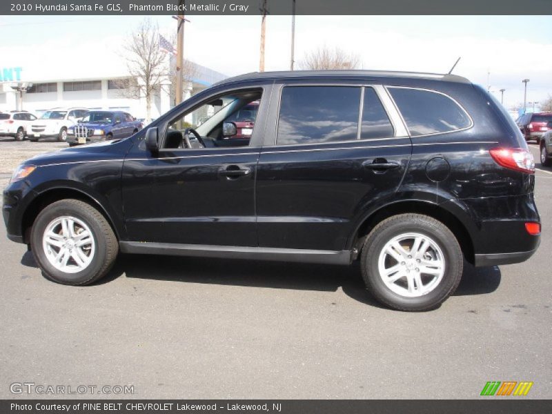 Phantom Black Metallic / Gray 2010 Hyundai Santa Fe GLS