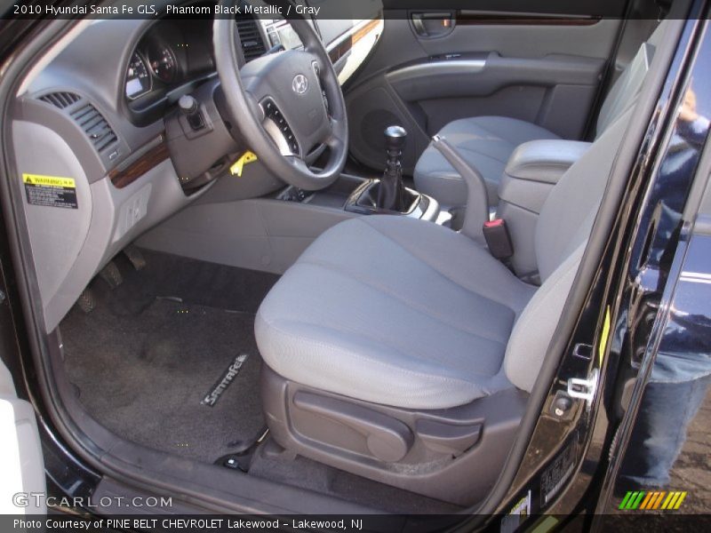 Phantom Black Metallic / Gray 2010 Hyundai Santa Fe GLS