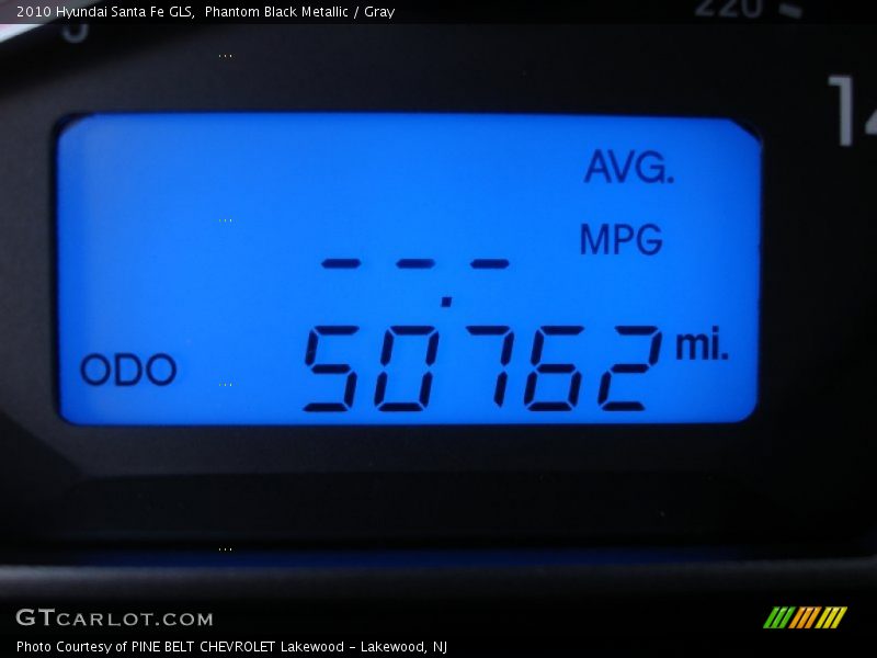 Phantom Black Metallic / Gray 2010 Hyundai Santa Fe GLS