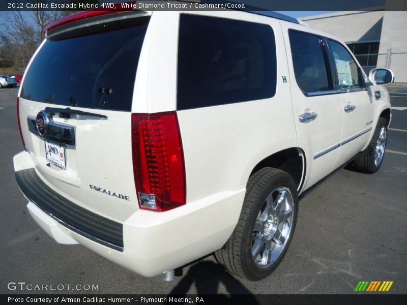 White Diamond Tricoat / Cashmere/Cocoa 2012 Cadillac Escalade Hybrid 4WD