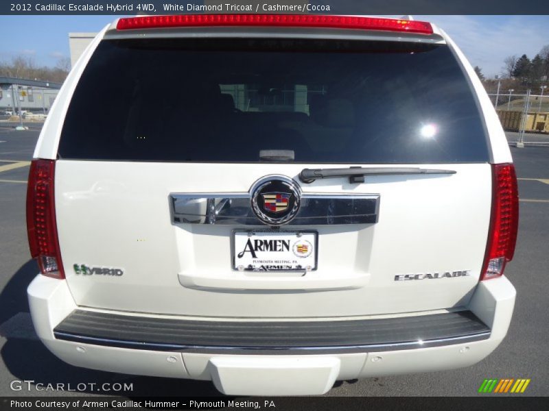 White Diamond Tricoat / Cashmere/Cocoa 2012 Cadillac Escalade Hybrid 4WD