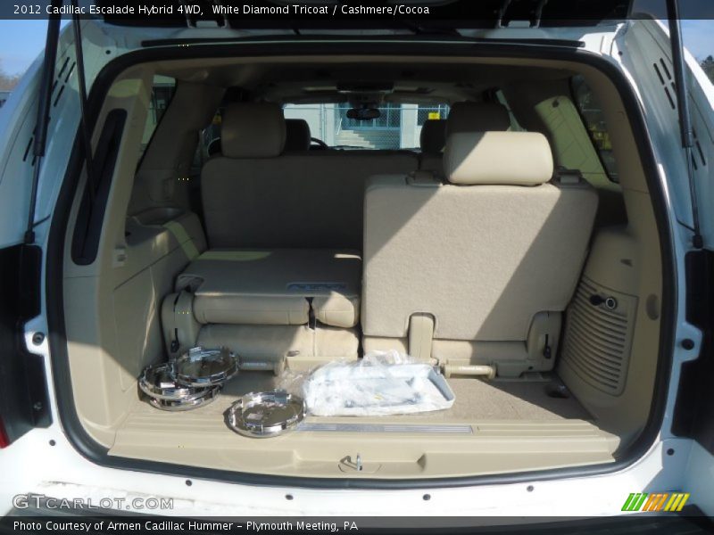 White Diamond Tricoat / Cashmere/Cocoa 2012 Cadillac Escalade Hybrid 4WD