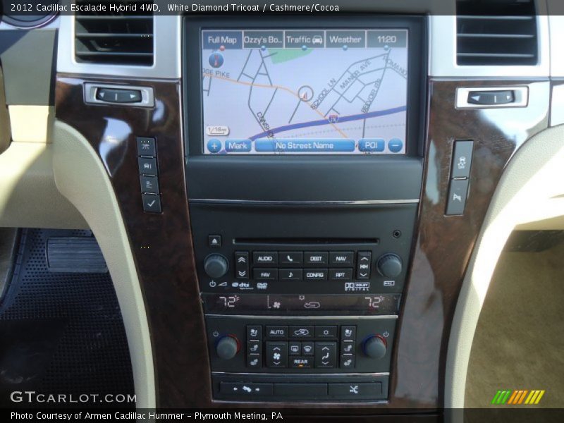 White Diamond Tricoat / Cashmere/Cocoa 2012 Cadillac Escalade Hybrid 4WD
