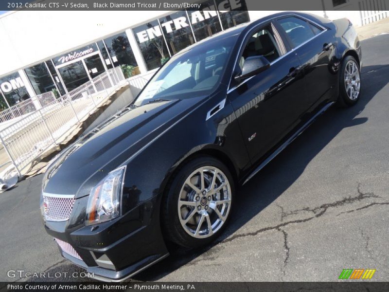 Black Diamond Tricoat / Ebony/Ebony 2012 Cadillac CTS -V Sedan