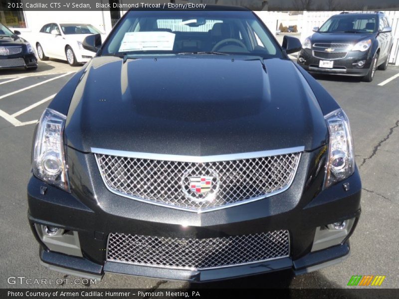 Black Diamond Tricoat / Ebony/Ebony 2012 Cadillac CTS -V Sedan