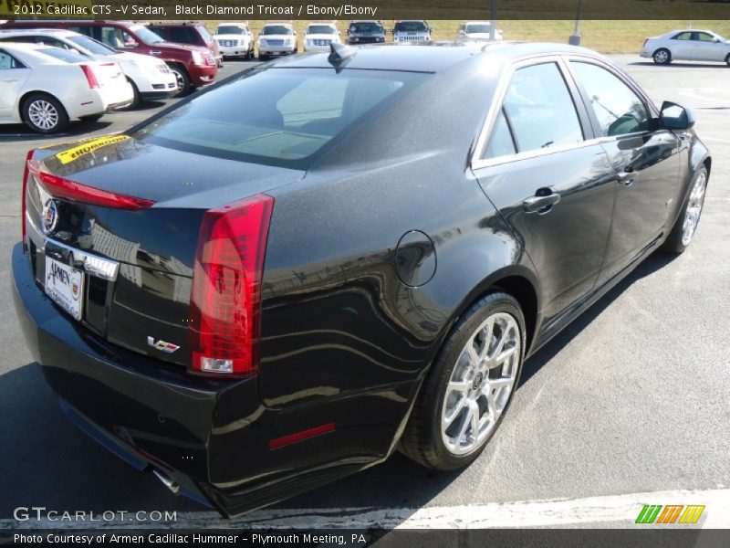 Black Diamond Tricoat / Ebony/Ebony 2012 Cadillac CTS -V Sedan