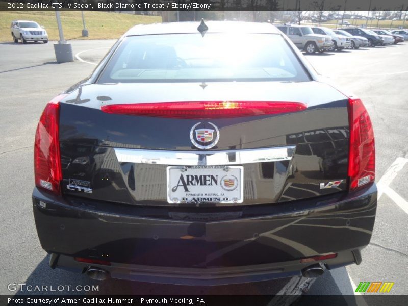 Black Diamond Tricoat / Ebony/Ebony 2012 Cadillac CTS -V Sedan