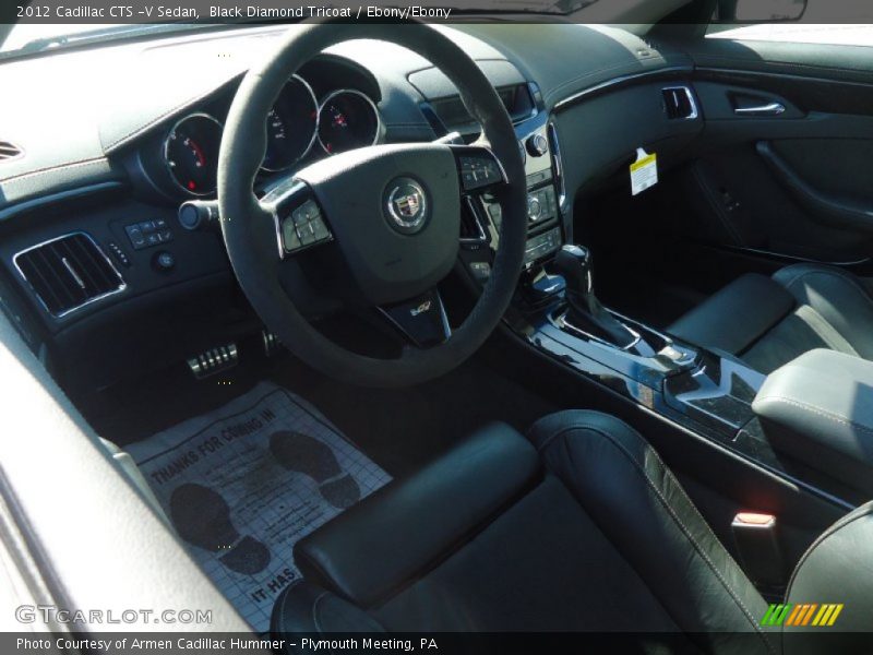 Black Diamond Tricoat / Ebony/Ebony 2012 Cadillac CTS -V Sedan