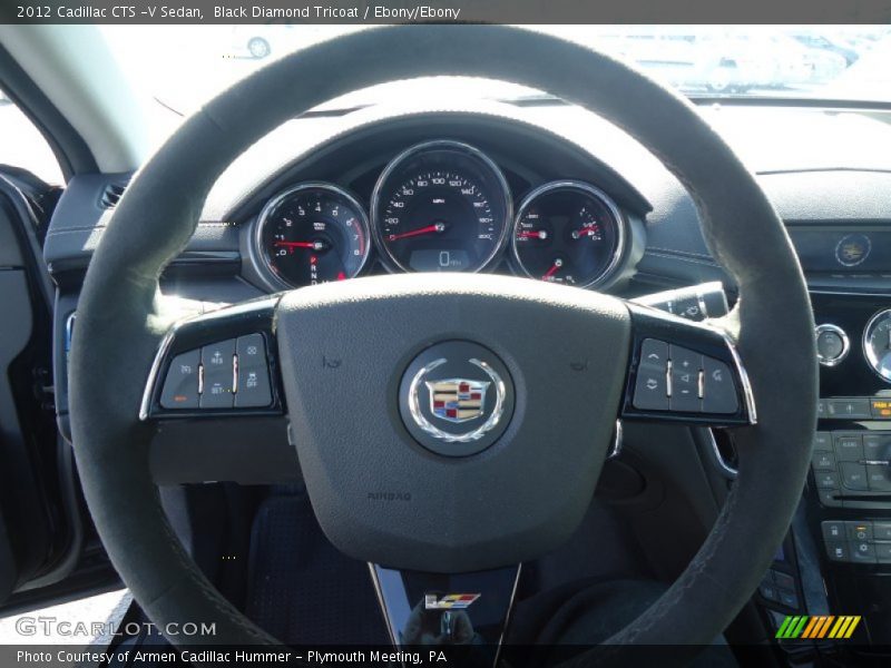 Black Diamond Tricoat / Ebony/Ebony 2012 Cadillac CTS -V Sedan