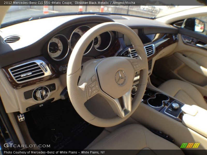 Obsidian Black Metallic / Almond/Mocha 2012 Mercedes-Benz CLS 550 4Matic Coupe