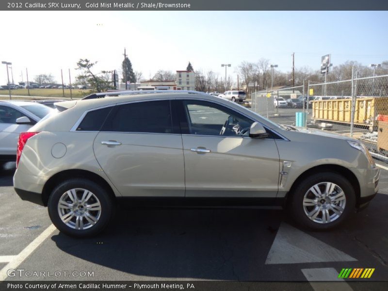 Gold Mist Metallic / Shale/Brownstone 2012 Cadillac SRX Luxury