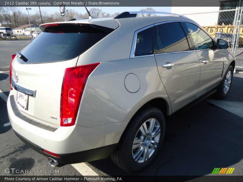 Gold Mist Metallic / Shale/Brownstone 2012 Cadillac SRX Luxury