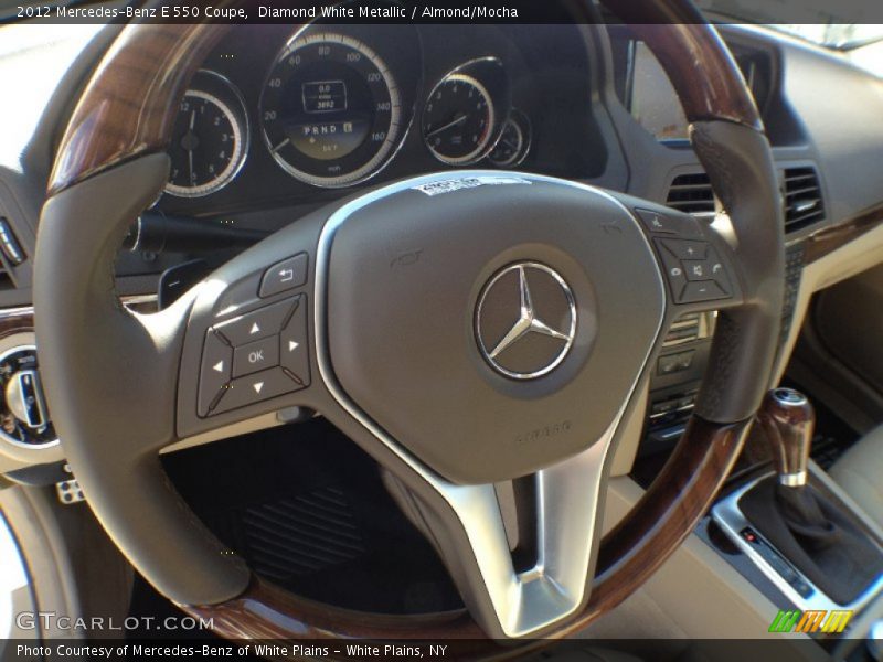 Diamond White Metallic / Almond/Mocha 2012 Mercedes-Benz E 550 Coupe