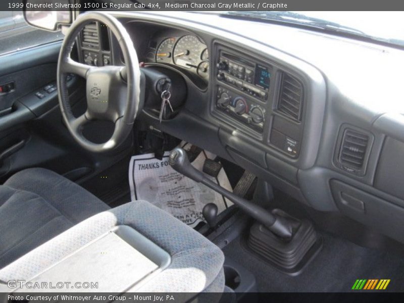 Medium Charcoal Gray Metallic / Graphite 1999 Chevrolet Silverado 1500 LS Regular Cab 4x4
