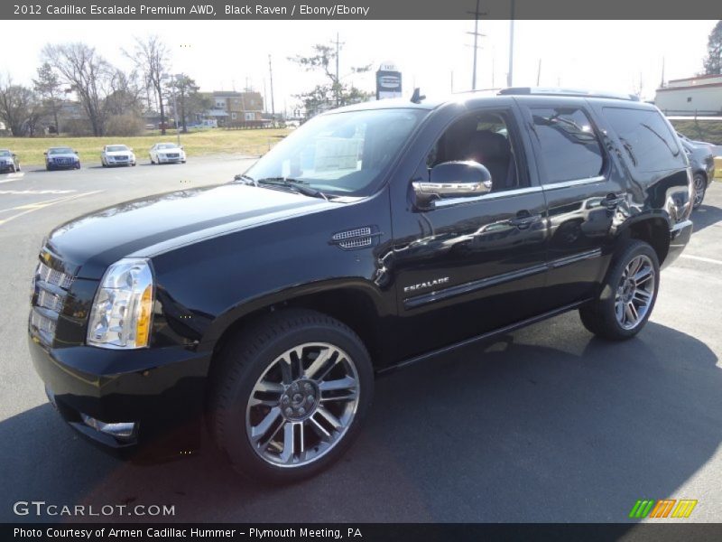 Black Raven / Ebony/Ebony 2012 Cadillac Escalade Premium AWD