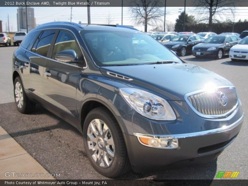 Twilight Blue Metallic / Titanium 2012 Buick Enclave AWD