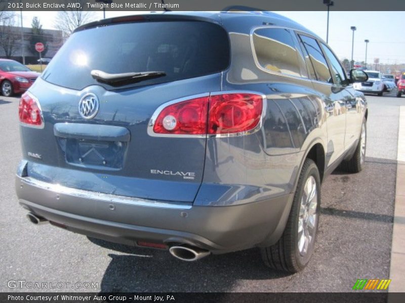 Twilight Blue Metallic / Titanium 2012 Buick Enclave AWD