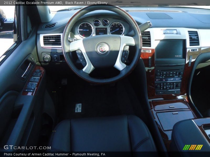 Black Raven / Ebony/Ebony 2012 Cadillac Escalade Premium AWD