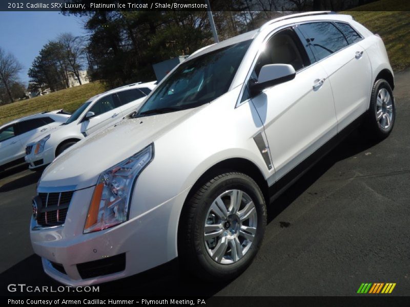 Platinum Ice Tricoat / Shale/Brownstone 2012 Cadillac SRX Luxury