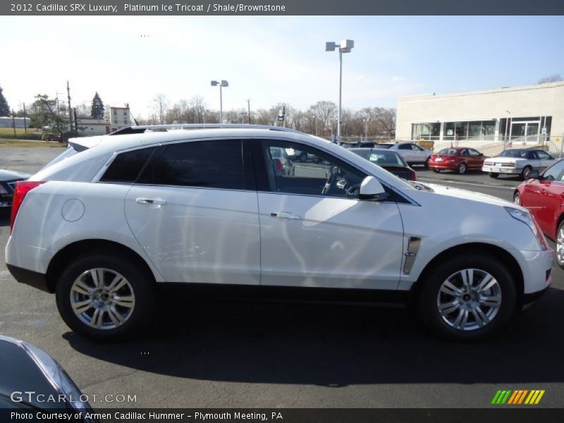 Platinum Ice Tricoat / Shale/Brownstone 2012 Cadillac SRX Luxury